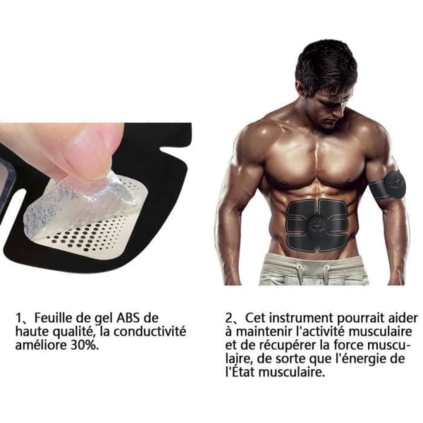 Unisex magmaskin,ABS Smart Electro Stimulation Bälte Magmuskelmassage Flera armar Placera Fitness AB eller