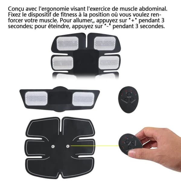 Unisex magmaskin,ABS Smart Electro Stimulation Bälte Magmuskelmassage Flera armar Placera Fitness AB eller