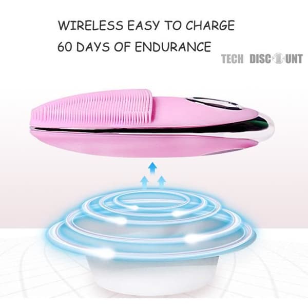 TD® Ultrasonic Skin Scrubber dynamisk silikonrengöring trådlös laddning, porrengöring med ultraljud