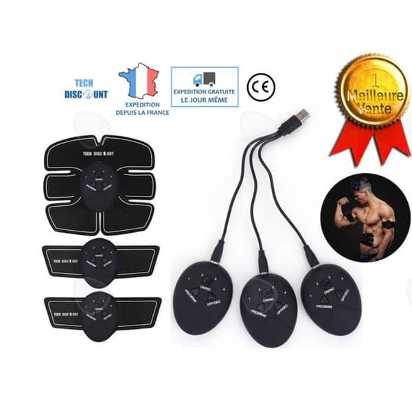 CONFO® bukbälte elektrostimulering bantning kvinna man bantning bodybuilding elektrisk arm platt mage sportplåster ni