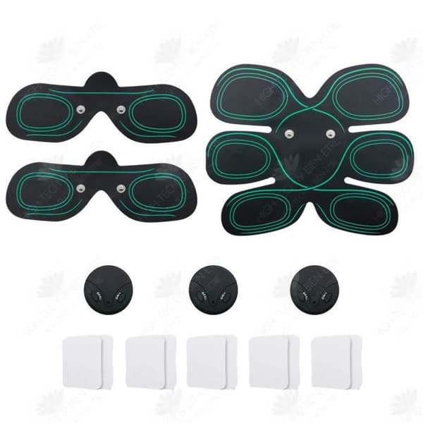 HTBE® Lazy buken fitness enhet lata buken klistermärke smart magmuskel klistermärke rechargeab