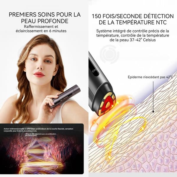 INN Beauty Device 1800mah EMS 3 lägen 4 intensitetsnivåer LCD ansiktsmassager Elektrisk skönhetsenhet Wellness