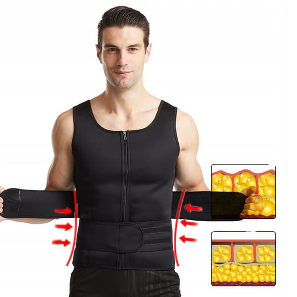 Herrsportgymväst neoprenformande gym XXL