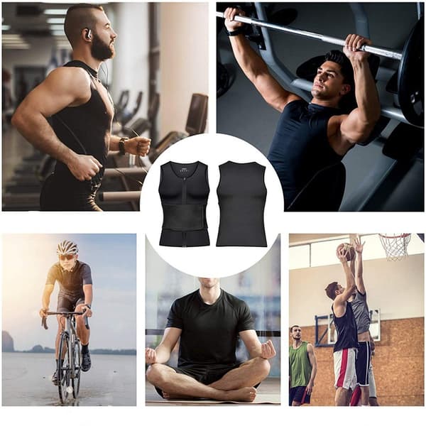 Herrsportgymväst neoprenformande gym XXL