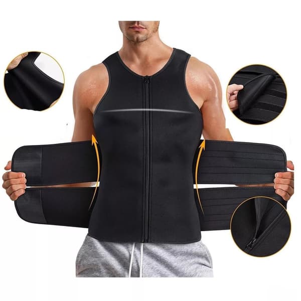 Herrsportgymväst neoprenformande gym XXL