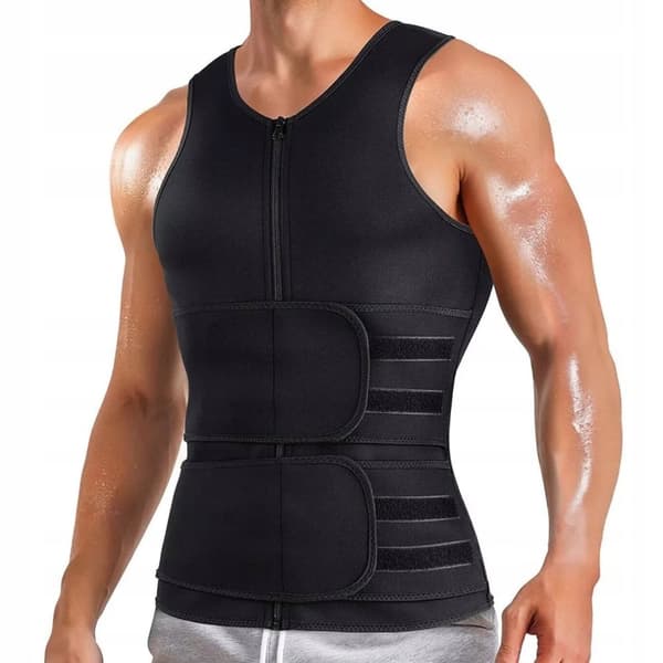 Herrsportgymväst neoprenformande gym XXL
