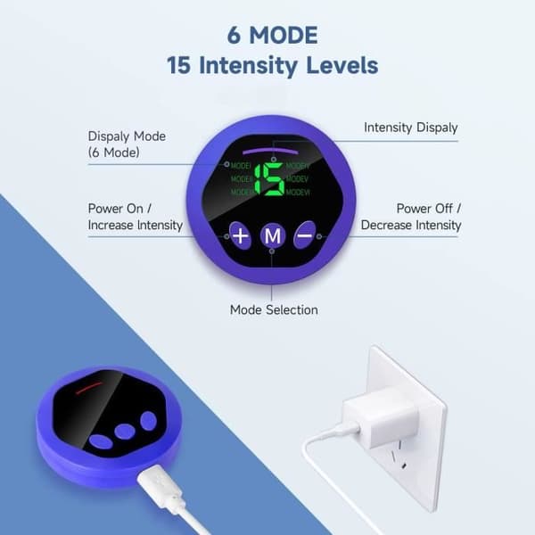 Träningsapparat - EMS - Magmuskler - 6 lägen - Elektrostimulering - Blandad