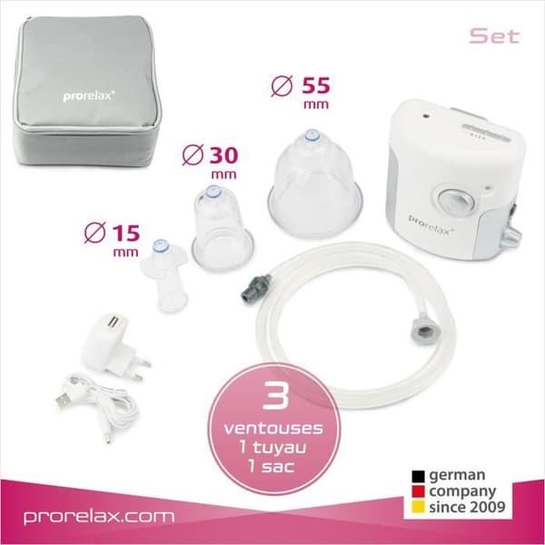 prorelax SENSITIVE vakuummassageapparat | Elektrisk koppningsmassage | anordning mot celluliter