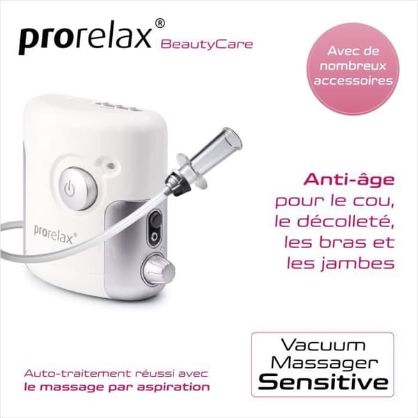 prorelax SENSITIVE vakuummassageapparat | Elektrisk koppningsmassage | anordning mot celluliter