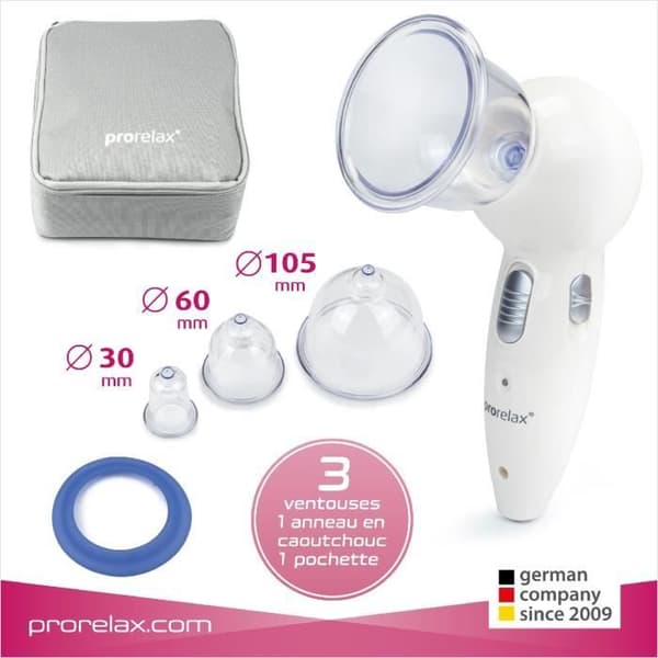 prorelax INTENSIV vakuummassageapparat | Elektrisk koppningsmassage | Anti-celluliter enhet