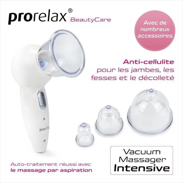 prorelax INTENSIV vakuummassageapparat | Elektrisk koppningsmassage | Anti-celluliter enhet