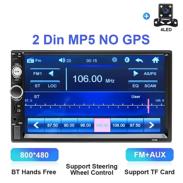 Bilstereo, multimediaspelare, HD-pekskärm