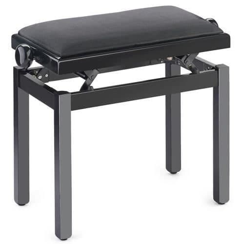 STAGG Piano Bench Velvet Black Glans