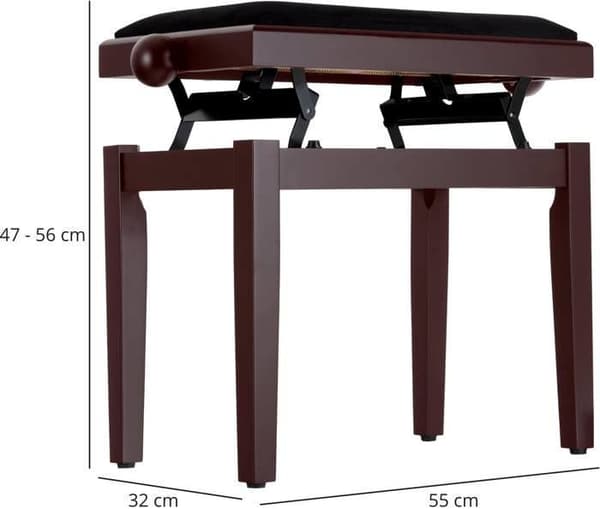 Klassisk Cantabile Piano Bench Matt Texture