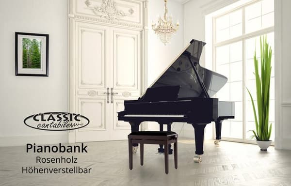 Klassisk Cantabile Piano Bench Matt Texture