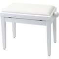 Miniatyrbild 1 av 4: Pianobänk - Classic Cantabile - Blank vit - Justerbar 47-56 cm - Spindelmekanism - Elegant design