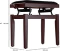 Miniatyrbild 4 av 4: Klassisk Cantabile Piano Bench Matt Texture