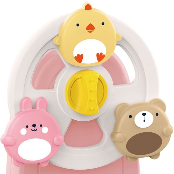 WOOPIE BABY Speldosa Karusell med Djur – Musikaliskt och Pedagogiskt Leksak - Rosa
