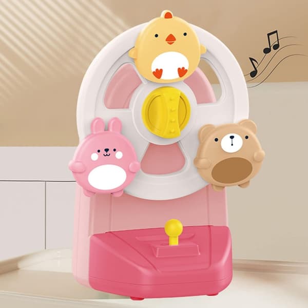 WOOPIE BABY Speldosa Karusell med Djur – Musikaliskt och Pedagogiskt Leksak - Rosa