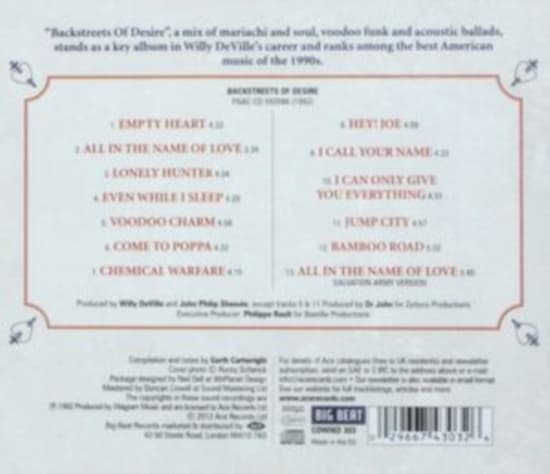 Deville Willy - Backstreets Of Desire (CD)