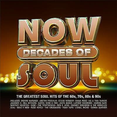 Various Artists : Now Decades of Soul CD Box Set 4 discs (2021) Pre Owned