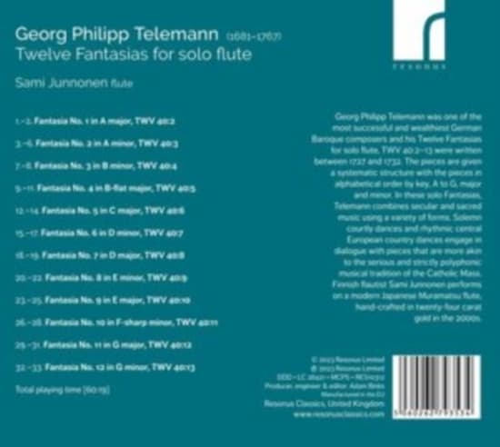 Telemann Georg Philipp - Telemann: Twelve Fantasias For Solo (CD)