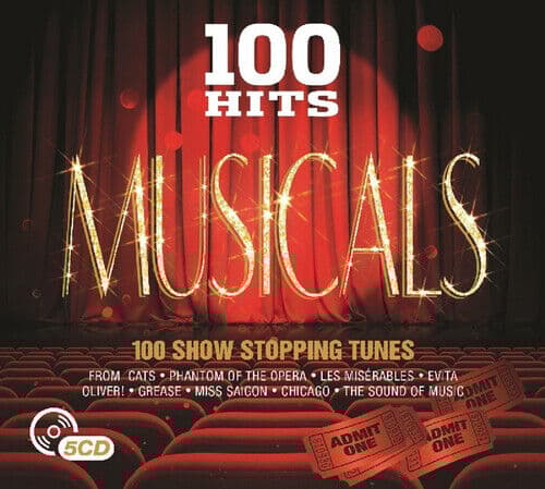 Various Artists : 100 Hits: Musicals CD Box Set 5 discs (2016) Pre-Owned