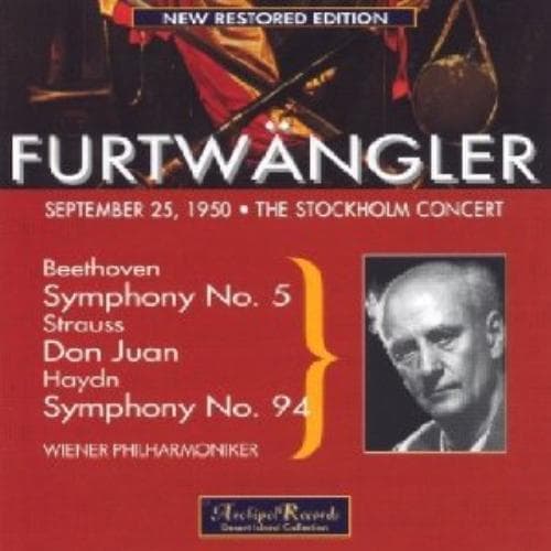Furtwangler Live in Stockholm CD (2006) Pre-Owned