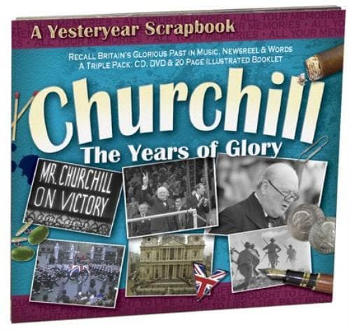 Churchill - The Years Of Glory: A Yesteryear Scrapbook (DVD, CD, Booklet) Pre-Owned