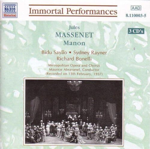 Massenet, Jules : Massenet: Manon CD Pre-Owned