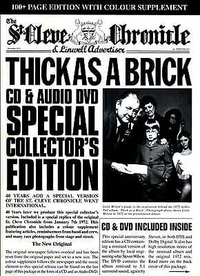 Jethro Tull : Thick As a Brick CD 40th Anniversary Album with DVD 2 discs