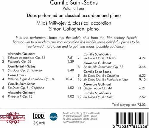 Camille Saint-Saens : Saint-Saëns: Duos for Harmonium & Piano - Volume 4 CD