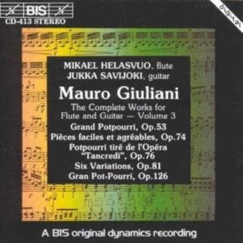 Complete Works for Flute & Guitar Vol 3 (Savijoki, Helasvuo) CD (2004)