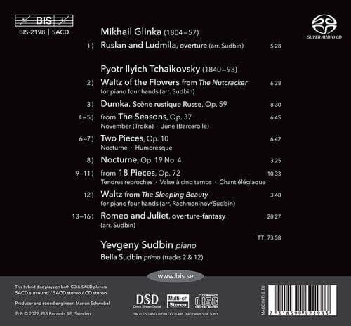 Mikhail Glinka : Romeo and Juliet: Tchaikovsky On the Piano CD (2023)