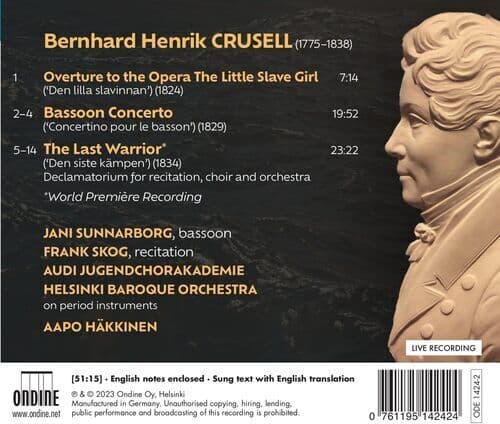 Bernhard Henrik Crusell : Crusell: The Last Warrior (Den Siste Kämpen) CD