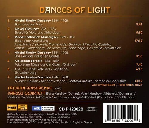 Nikolai Rimsky-Korsakov : Dances of Light: Music for Viola and Folk Instruments