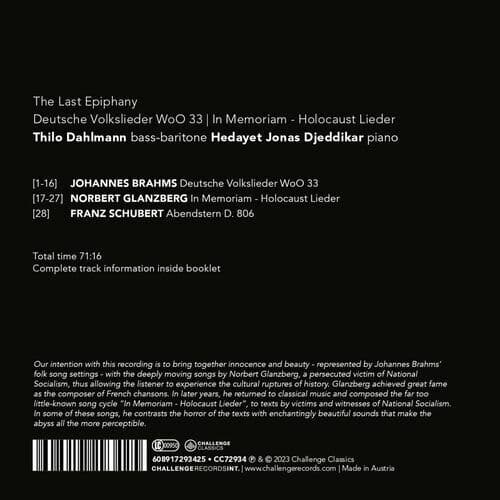 Johannes Brahms : The Last Epiphany - Johannes Brahms: Deutsches Volkslieder