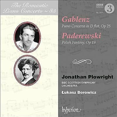 Jonathan Plowright; Lukasz Borowicz: BBC : Gablenz & Paderewski: Piano