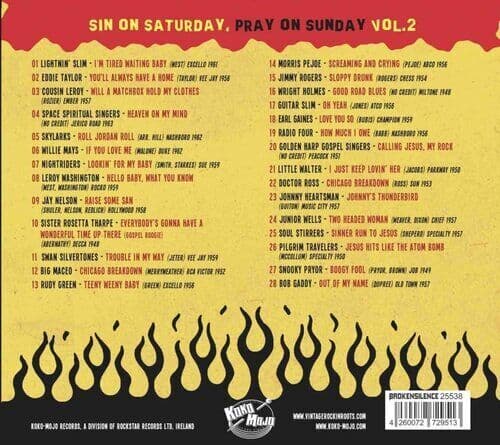 Various Artists : Sin On Saturday, Pray On Sunday: 28 Sizzling Slabs of Rhythm