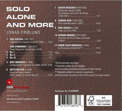 Jonas Frolund : Jonas Frolund: Solo Alone & More CD (2023)