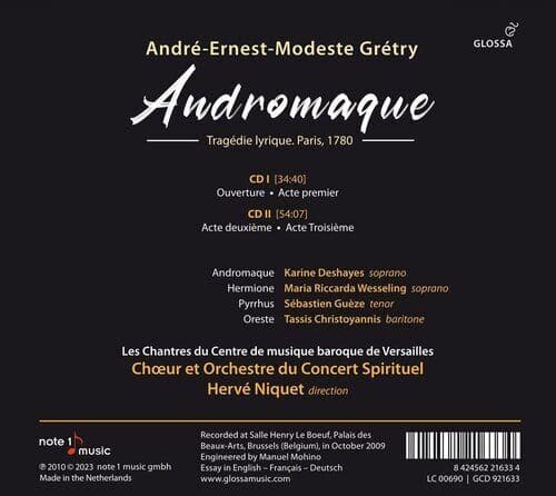 Andre-Ernest-Modeste Gretry : André-Ernest-Modeste Grétry: Andromaque CD 2