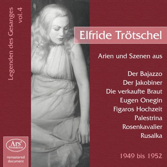 Mozart/Smetana/Dvorak/Tschaikowsky/ - Vocal Recital Elfride Trötschel (CD)