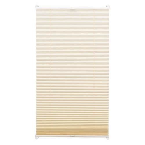 Gardinia 33415 Easyfix Thermo Blackout plisségardin med 2 spår, elfenben, 80 x 130 cm