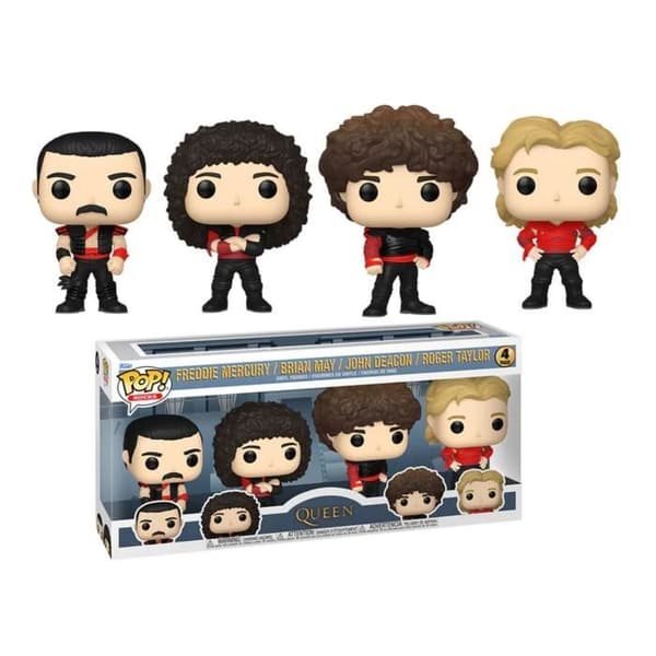 QUEEN - POP Rocks - Radio Gaga - Paket med 4 POP-figurer