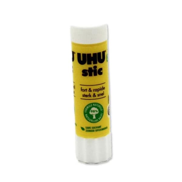 Limstift - UHU - Stick - 8,2 g - Vitt lim - Perfekt för papper och kartong