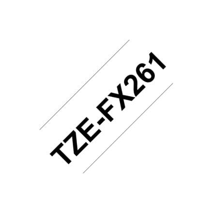 BROTHER TZEFX261 36mm Black on White Flexible ID