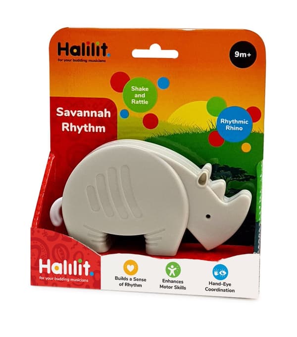 HALILIT Rattle Savannah rhythm, rhino