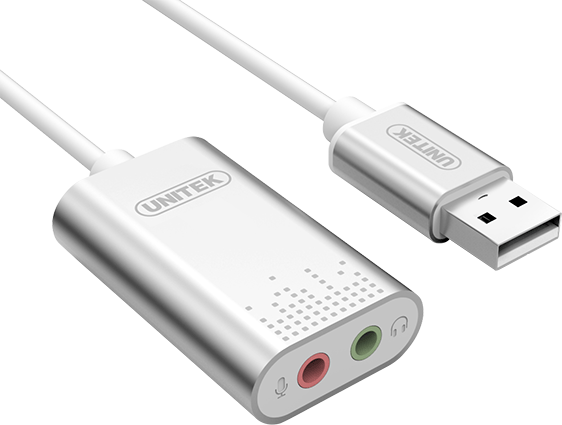 Unitek Y-247A - Ljudkort - 16-bitars - 48 kHz - stereo - USB 2.0