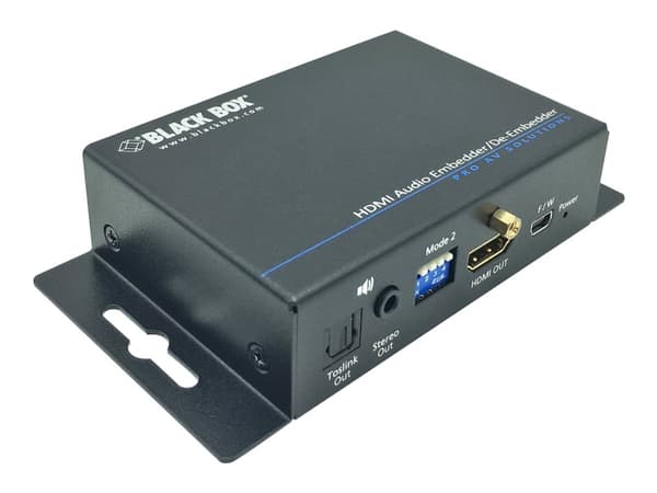 Black Box Audio Embedder/De-embedder - HDMI - Audio embedder/de-embedder - Audio embedder/de-embedder