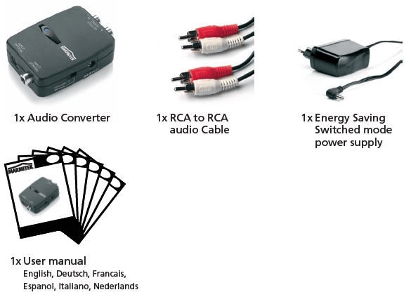Marmitek Connect DA21, 5 V, 600 mA, 100 - 240 V, 50 - 60 Hz, 51 mm, 80 mm